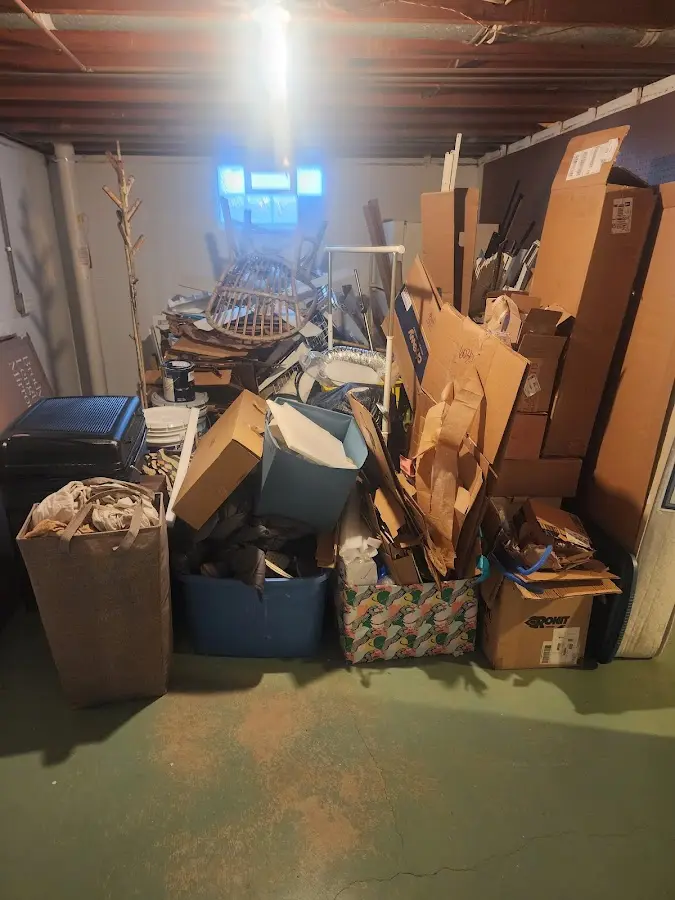 Roll-off dumpster container at job site for 4 Yard Dumpster Rental in Oxford